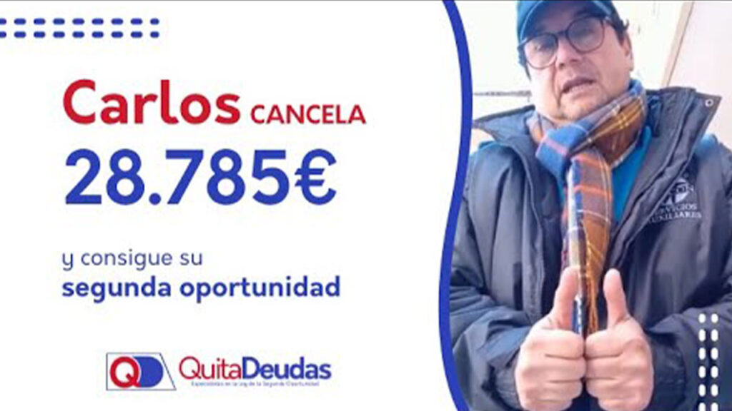 Carlos Miguel cancela 28.000€ con Quita Deudas